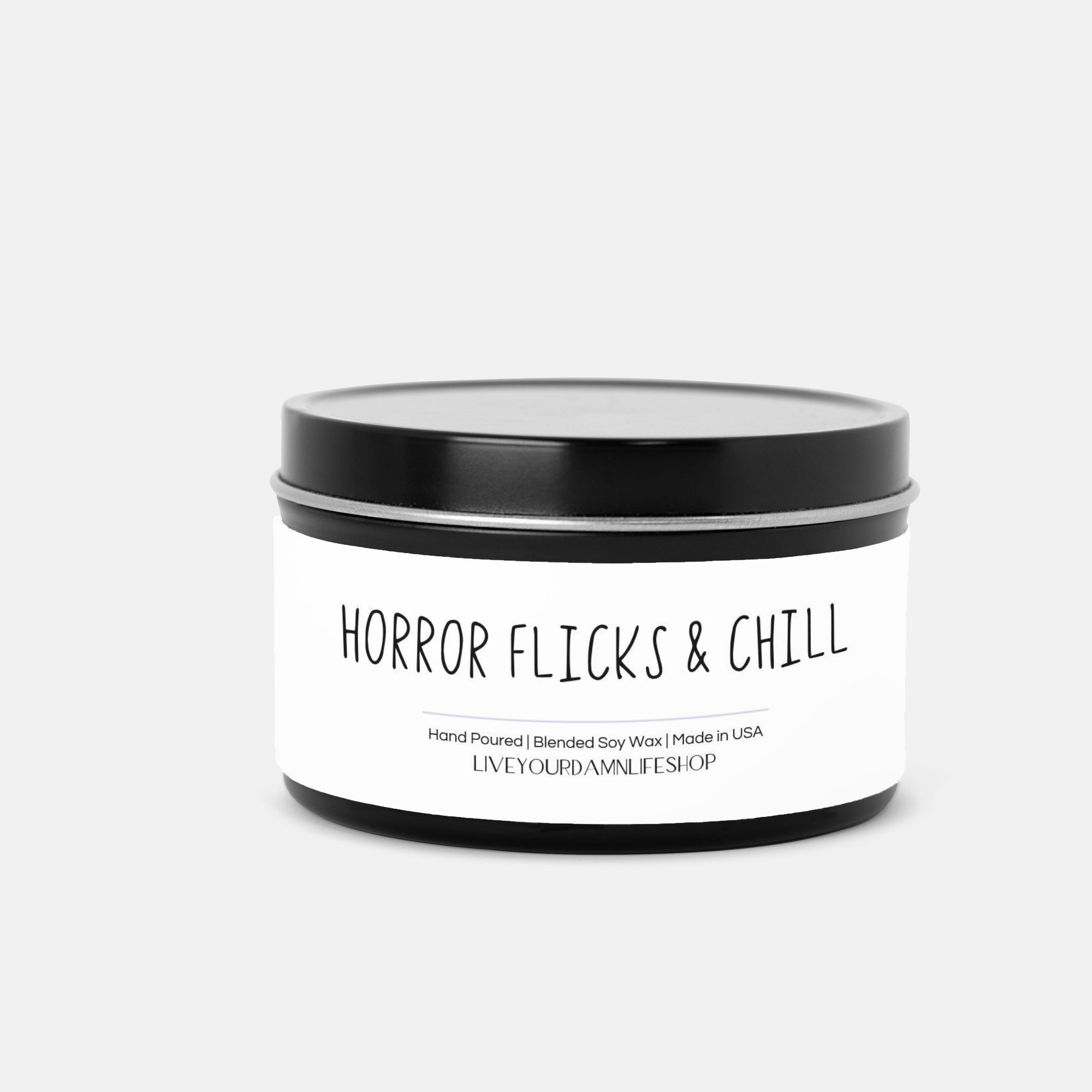 Horror Flicks & Chill Candle Tin 8oz