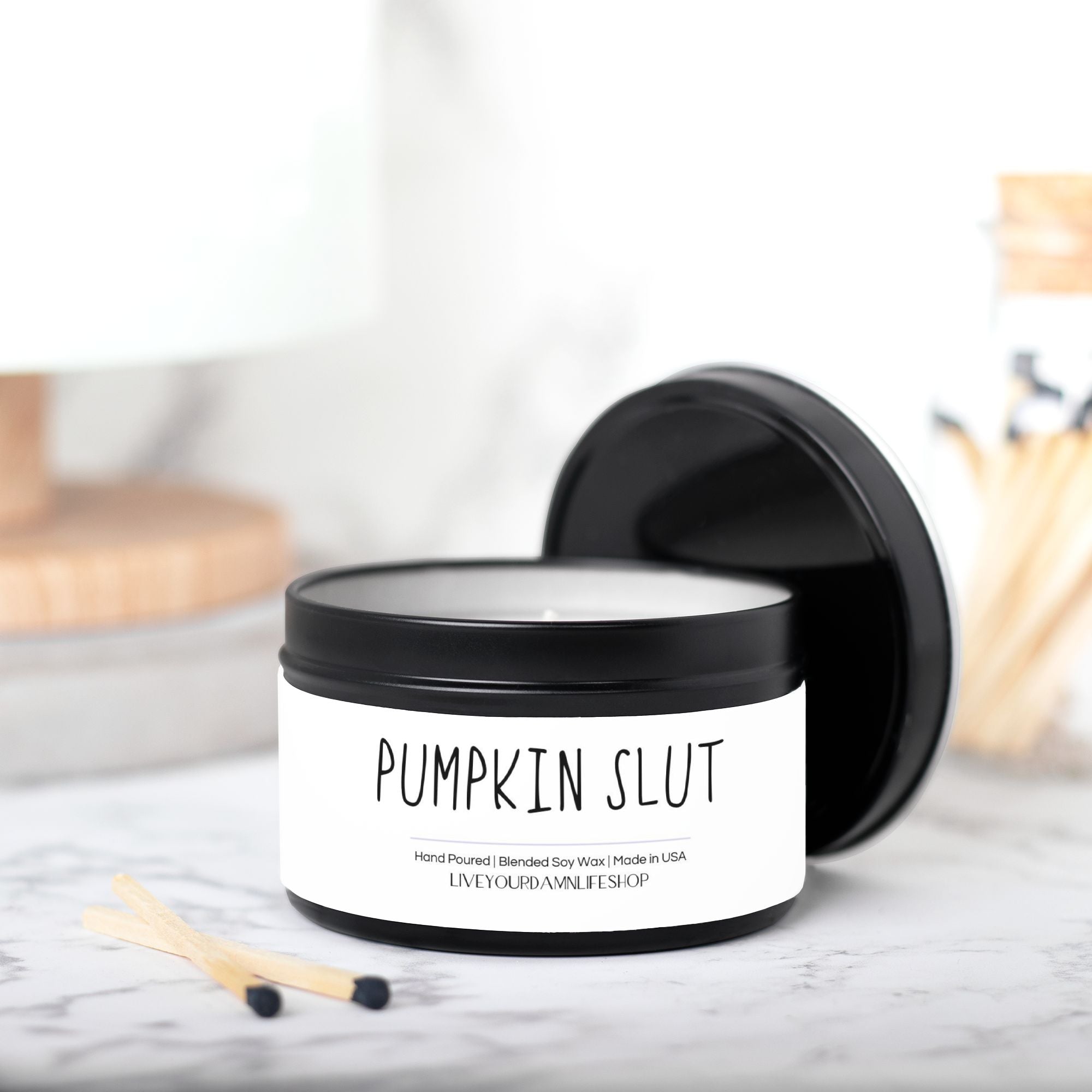 Pumpkin Slut Candle Tin 8oz