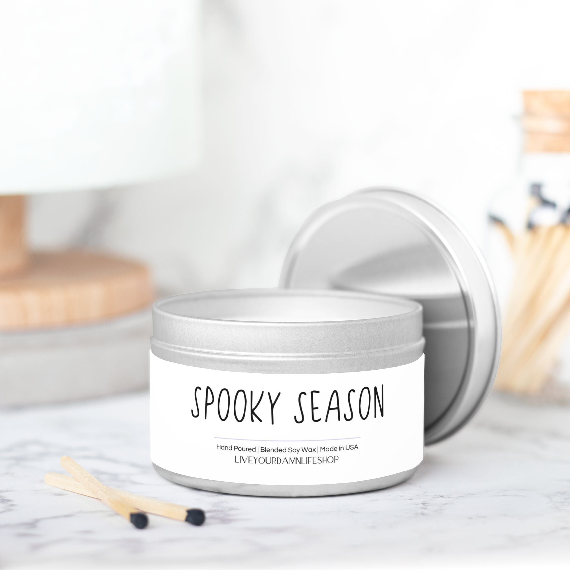 Spooky Season Candle Tin 8oz