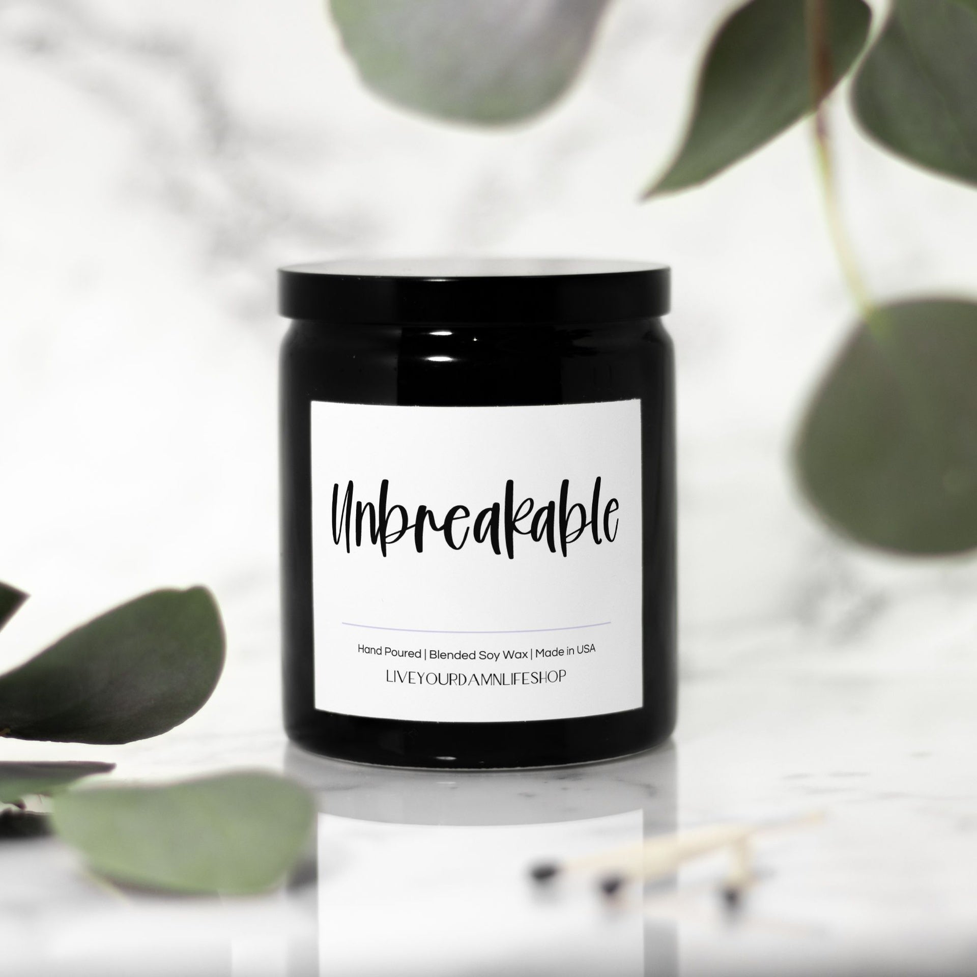 Unbreakable Word of the Year Ceramic Candle