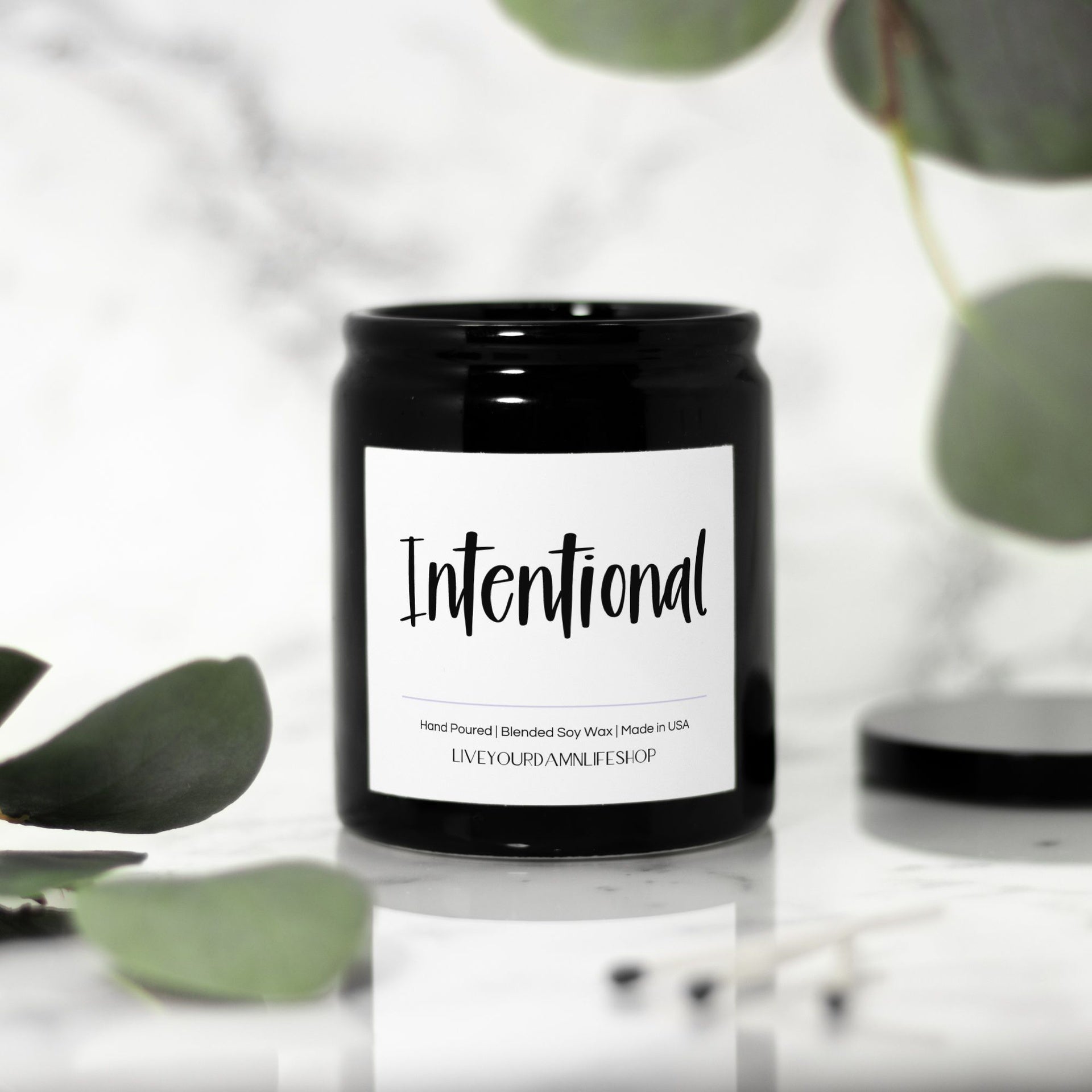 Intentional Word of the Year Ceramic Candle