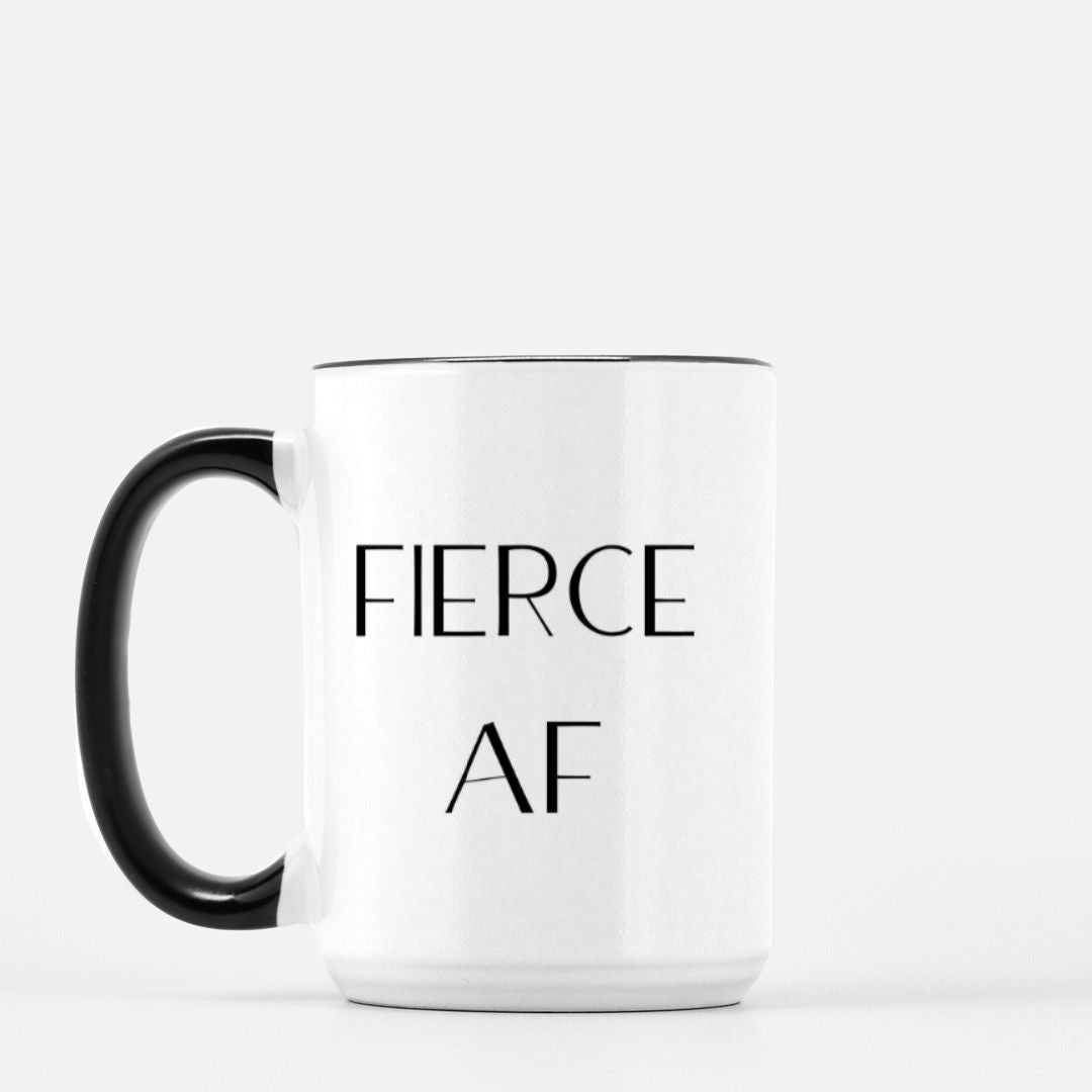 Fierce AF Mug (Black + White)