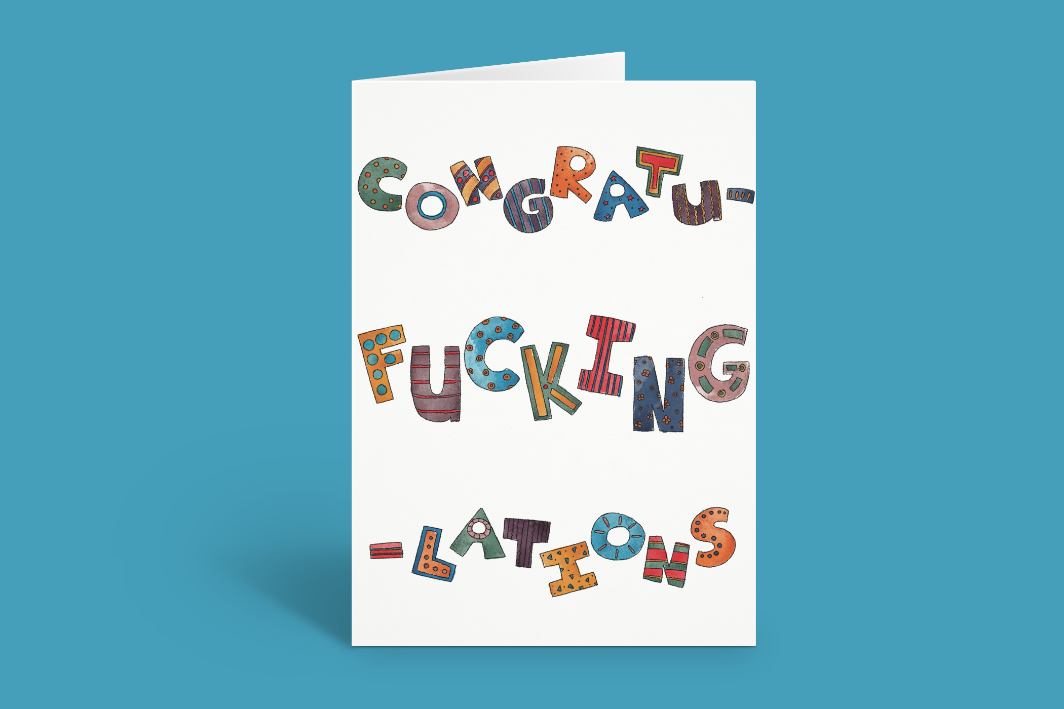 Colorful Congrats Card