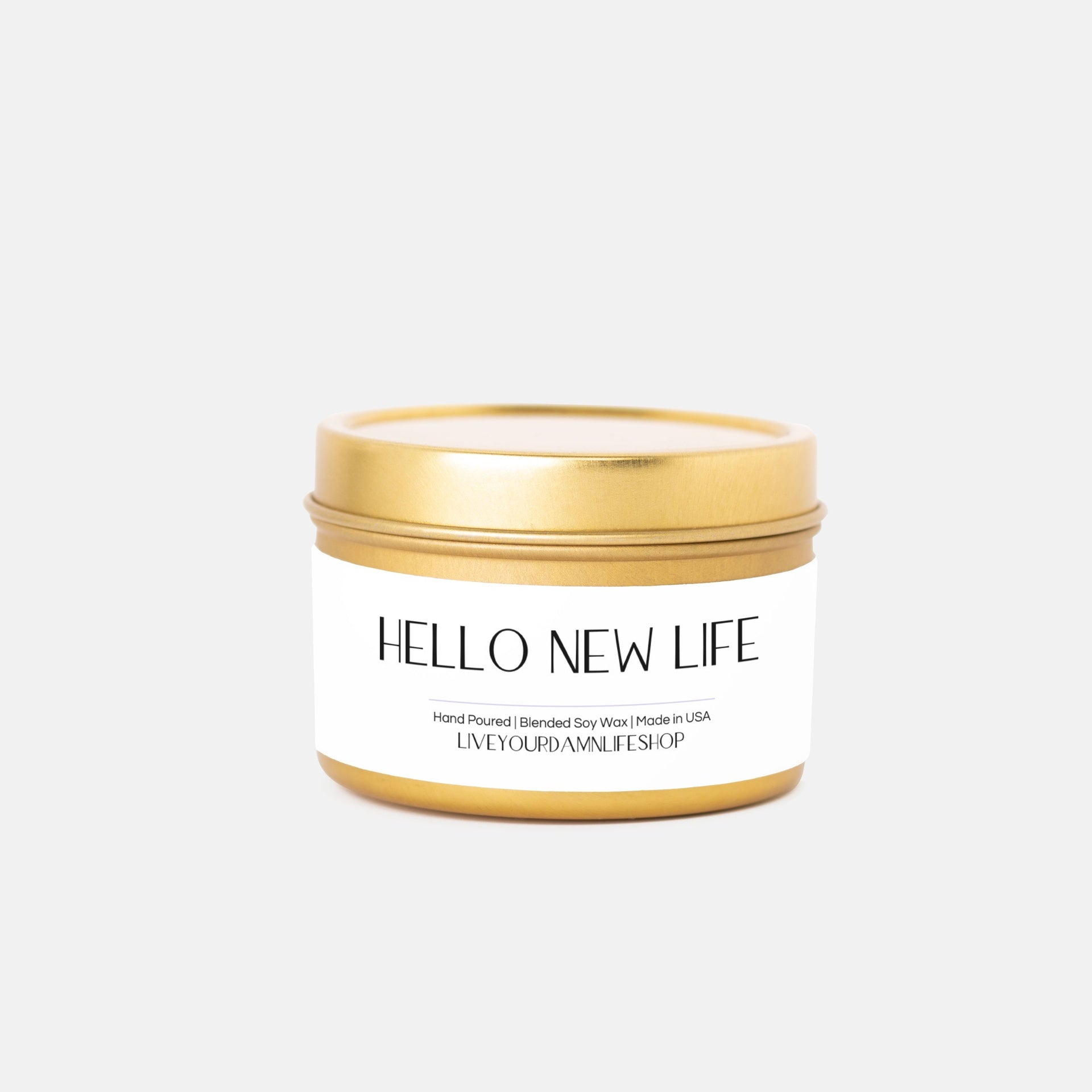Hello New Life Candle Tin 4oz