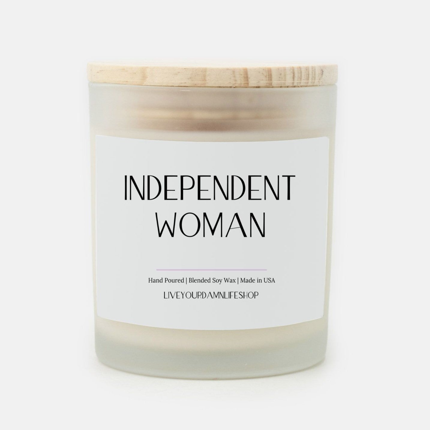 Independent Woman - Frosted Glass Candle