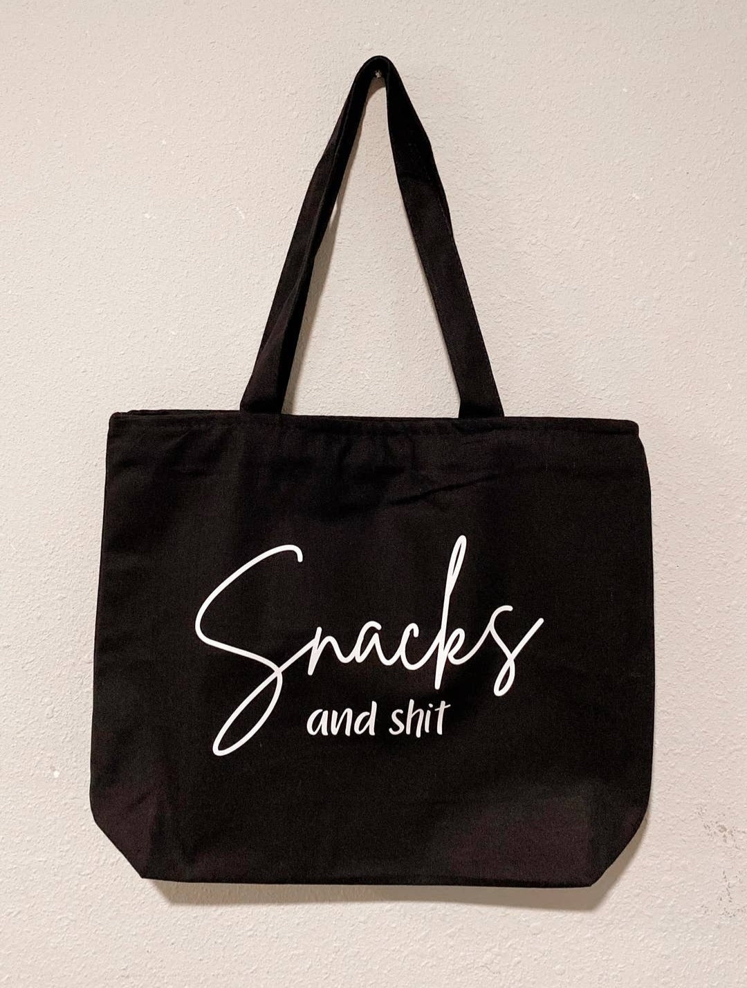Snacks and Shit Tote Bag