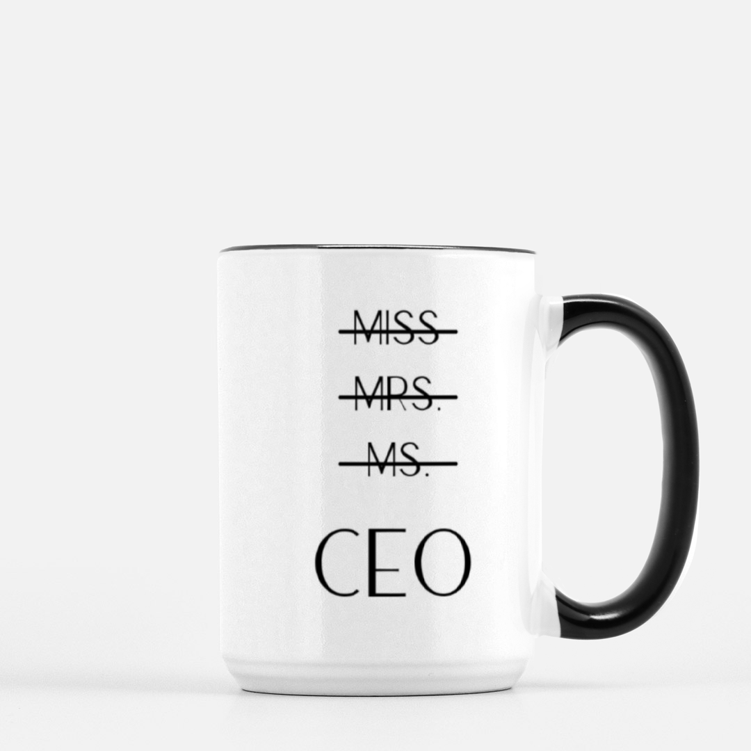 Miss Mrs. Ms. CEO Mug (Black + White)
